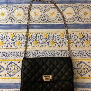 Quilted Black Shoulder Bag/Crossbody